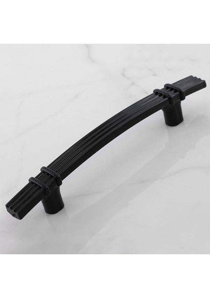 Alparslan 96 mm Kulp Sert Plastik Siyah Çekmece Mobilya Mutfak Dolap Kulbu 5 Adet