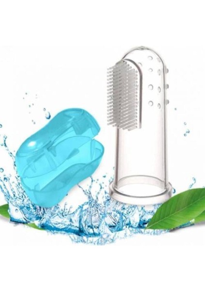 Babyjem Silikon Bebek Parmak Diş Kaşıyıcı Fırçası ( Mavi, Silikon) fırsatları