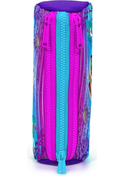 Coral High Kids Pembe Mor Kaplumbağa Desenli Üç Bölmeli Kalem Çantası 22056 fırsatları