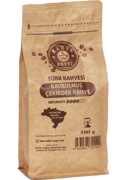 Kahve Keyfi Kavrulmuş Çekirdek Türk Kahvesi 500 Gr.