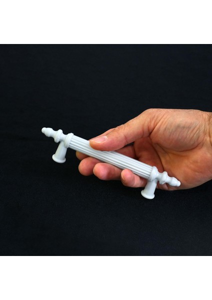 Polavit 96 mm Kulp Sert Plastik Beyaz Çekmece Mobilya Mutfak Dolap Kulbu 10 Adet