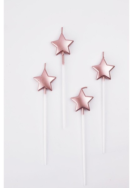 Rose 4'lü Yıldız Mum fiyatları