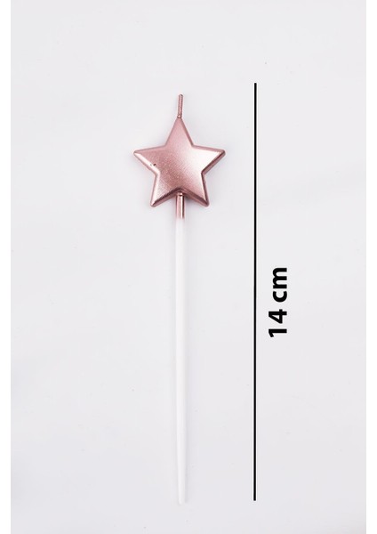 Rose 4'lü Yıldız Mum modelleri