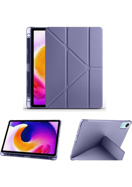 Xiaomi Redmi Pad Se Uyumlu Kalem Bölmeli Standlı Kılıf + Ekran Koruyucu + Kalem 3'lü Set