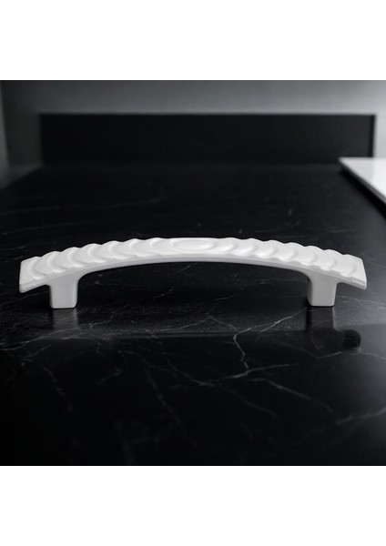 Ihlara 96 mm Kulp Sert Plastik Beyaz Çekmece Mobilya Mutfak Dolap Kulbu 5 Adet