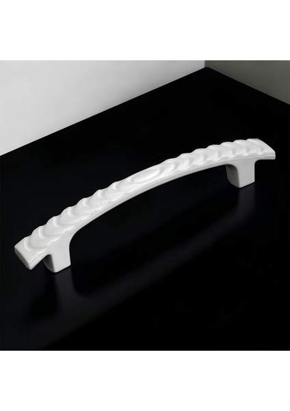 Ihlara 96 mm Kulp Sert Plastik Beyaz Çekmece Mobilya Mutfak Dolap Kulbu 5 Adet
