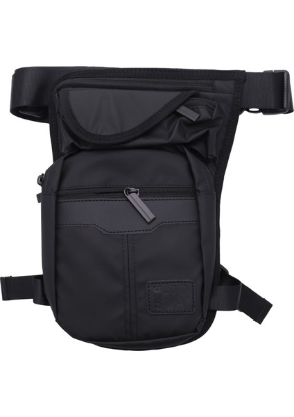 Bacak Çantası Naylon Erkekler Damla Fanny Paketi Motosiklet Sürme Rahat Omuz Vücut Uyluk Erkek Kalça Kemeri Bel Çantaları (Yurt Dışından)
