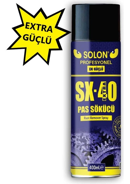 Extra Güçlü Profesyonel Sx-40 Pas Sökücü Sprey 400 Ml.