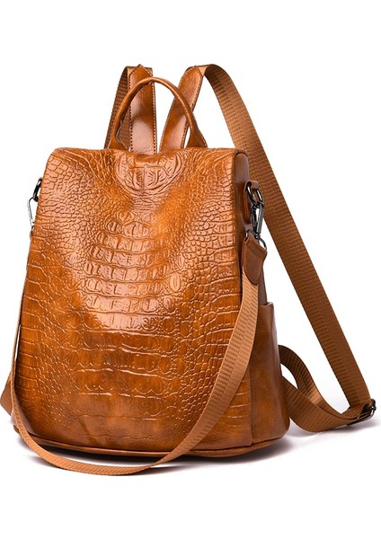 Moda Çanta Rahat Timsah Omuz Çantası Messenger Bayan Çanta Seyahat Kahverengi (Yurt Dışından) fiyatları