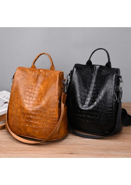 Moda Çanta Rahat Timsah Omuz Çantası Messenger Bayan Çanta Seyahat Kahverengi (Yurt Dışından) fırsatları