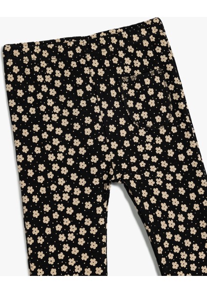 Ispanyol Paça Tayt Çiçekli Cep Detaylı Fitilli modelleri