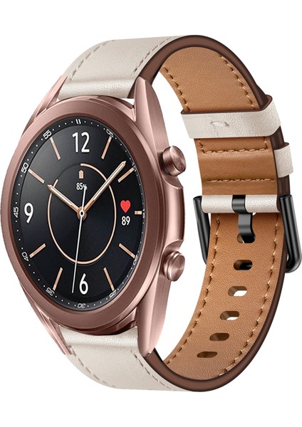 Samsung Galaxy Watch 3 41MM Için Metal Düğme Deri Kayış (Yurt Dışından)