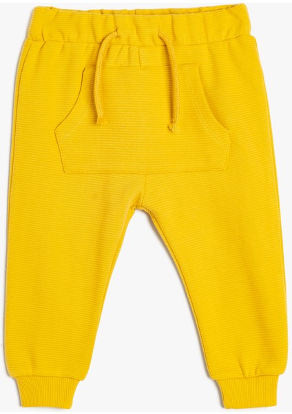 Basic Jogger Eşofman Altı Kanguru Cepli Beli Bağlamalı