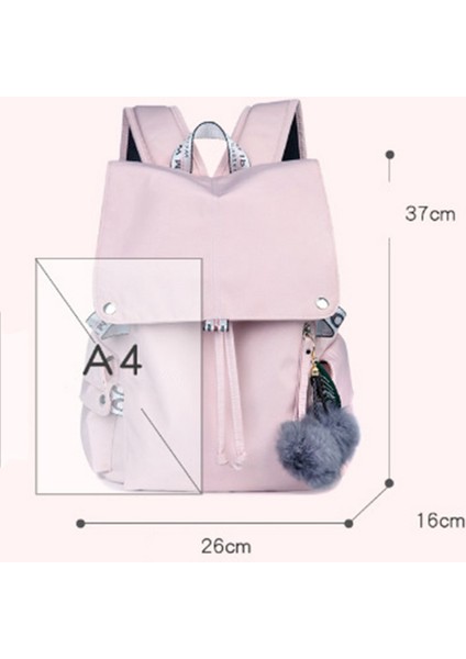 Kadın Sırt Çantaları Kız Öğrenci Laptop Çantası USB Şarj Jakı Okul Çantaları Genç Seyahat Pembe (Yurt Dışından) fiyatları