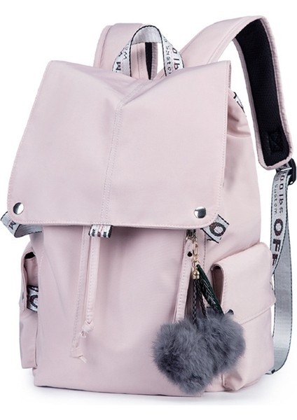 Kadın Sırt Çantaları Kız Öğrenci Laptop Çantası USB Şarj Jakı Okul Çantaları Genç Seyahat Pembe (Yurt Dışından) fırsatları