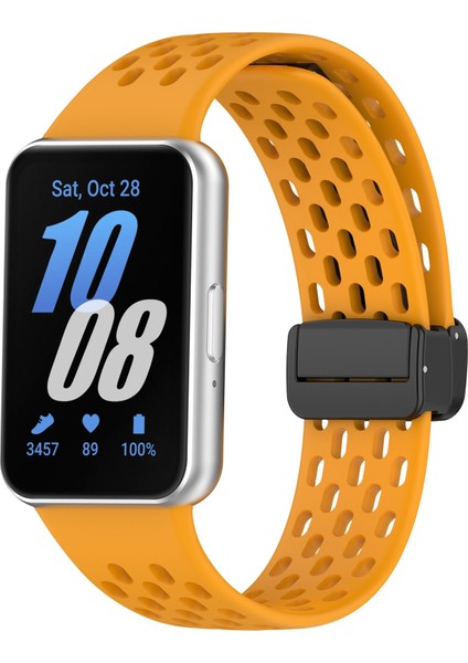 Samsung Galaxy Fit 3 Için Manyetik Toka Silikon Kayış (Yurt Dışından)