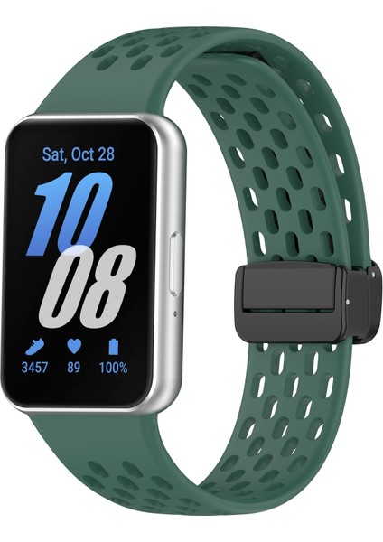 Samsung Galaxy Fit 3 Için Manyetik Toka Silikon Kayış (Yurt Dışından)