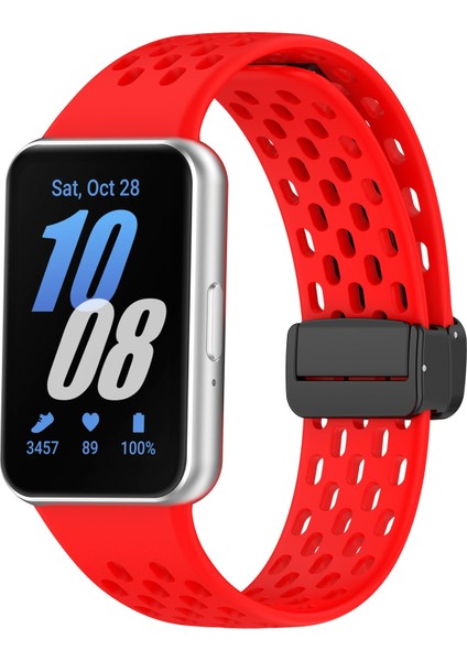 Samsung Galaxy Fit 3 Için Manyetik Toka Silikon Kayış (Yurt Dışından)