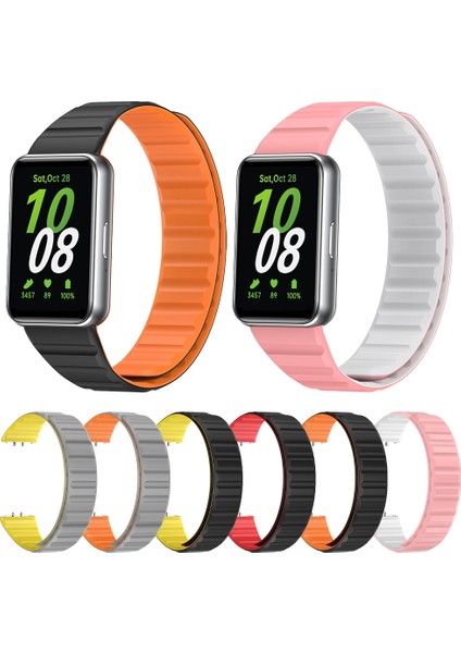 Samsung Galaxy Fit 3 Için Iki Renkli Manyetik Silikon Kayış (Yurt Dışından) modelleri