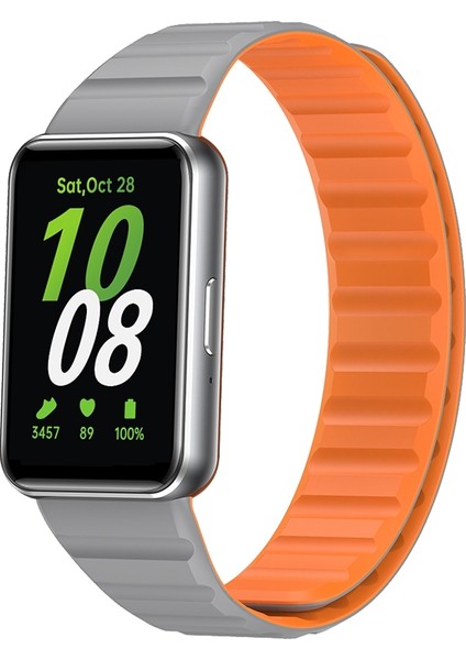Samsung Galaxy Fit 3 Için Iki Renkli Manyetik Silikon Kayış (Yurt Dışından)