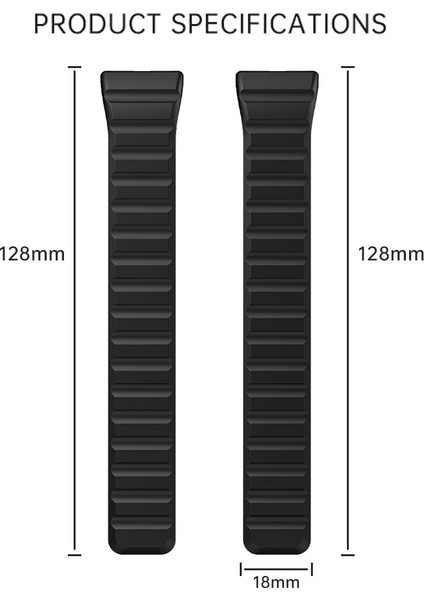 Samsung Galaxy Fit 3 Için Iki Renkli Manyetik Silikon Kayış (Yurt Dışından) modelleri