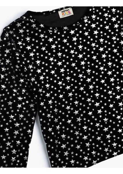 Crop Bluz Uzun Kollu Pencere Detaylı Yuvarlak Yaka modelleri