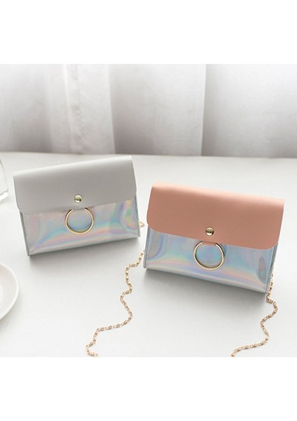 Kadınlar Için Crossbody Çanta Zincir Mini Omuz Daire Küçük Messenger Bayan Çanta ve Çantalar Akşam Debriyaj Çantalar (Pembe) (Yurt Dışından) fiyatları