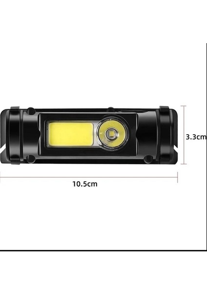 2 Mod Su Geçirmez USB Şarjlı Mıknatıslı Hafif Kafa Feneri