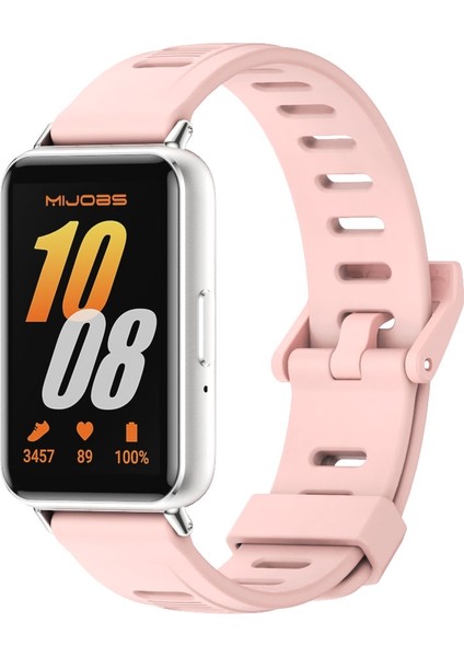 Samsung Galaxy Fit 3 Için Düz Delikli Silikon Kayış (Yurt Dışından)