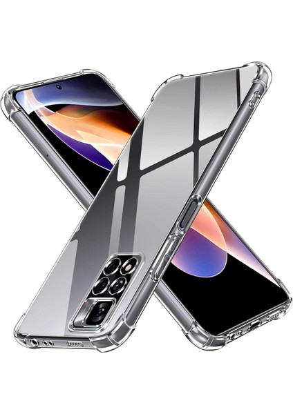 Xiaomi Redmi Note 11S Global Uyumlu Şeffaf Silikon Kılıf Darbe Önleyici Köşe ve Kamera Korumalı Yüksek Koruma