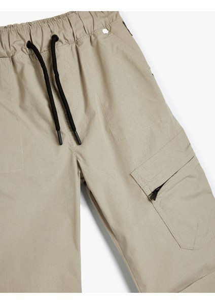 Paraşüt Pantolon Beli Bağlamalı Yan Cep Detaylı modelleri