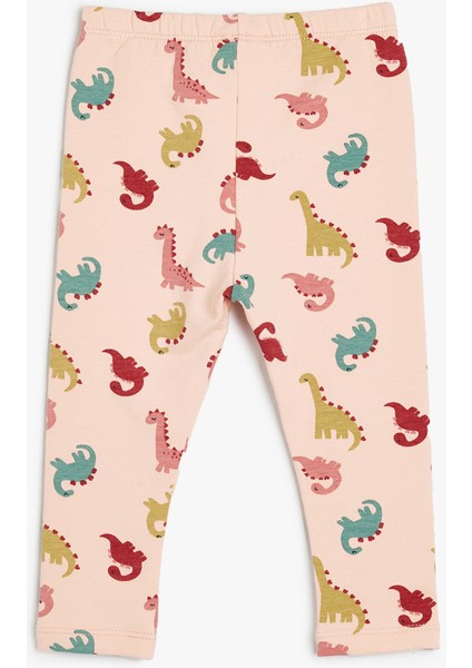Tayt Dinozor Baskılı Beli Lastikli Pamuklu fiyatları