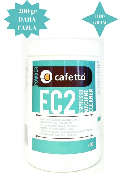 Ec2 Geleneksel Espresso Kahve Makinesi Temizleyicisi Organik Temizleme Tozu 1100 gr