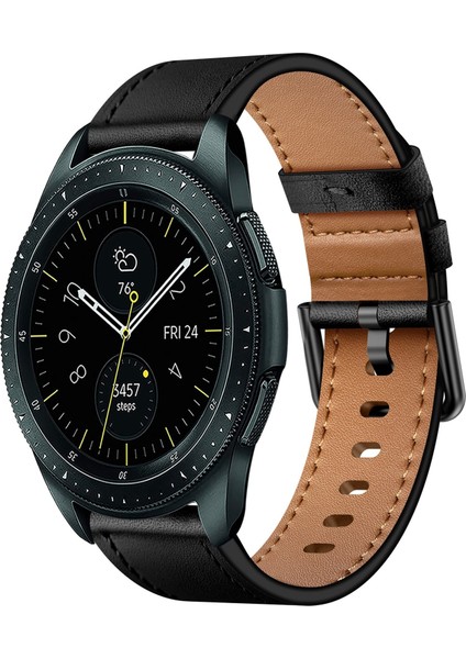 Samsung Galaxy Watch 42MM Için Metal Düğme Deri Kayış (Yurt Dışından)