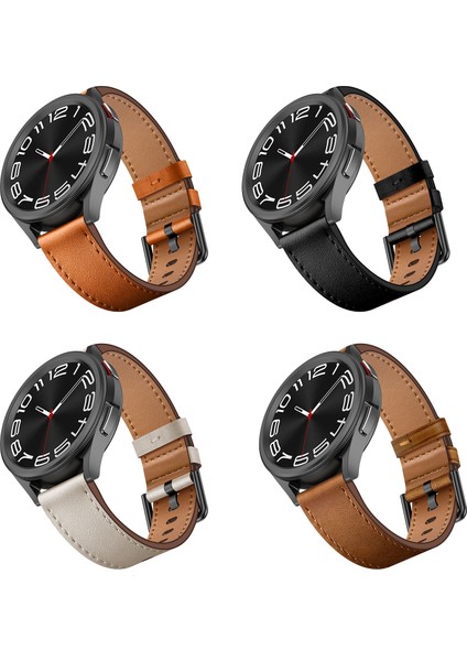 Samsung Galaxy Watch 4 Için Metal Düğme Deri Kayış (Yurt Dışından) indirimleri
