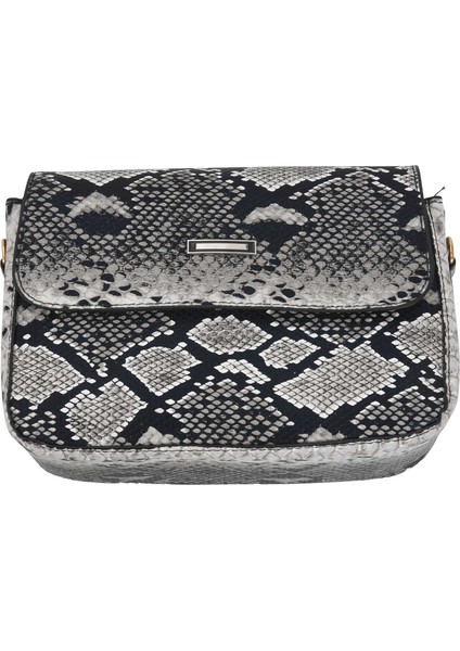 Çantalar Çok Yönlü Çantalar Yılan Derisi Desenli Omuz Çantası Günlük Messenger Çanta Gri (Yurt Dışından)