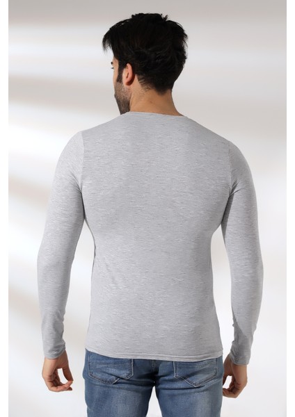 Compact Penye Likralı Slim Fit Uzun Kol Pis V Yaka T-Shirt 19699 Grimelanj fırsatları