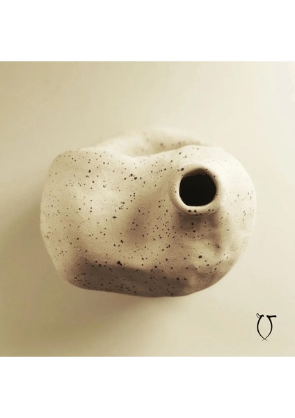 El Yapımı Benzersiz Şamdan: Zarafetin Seramik Ifadesi | Sameh Pottery 17X12X9 cm
