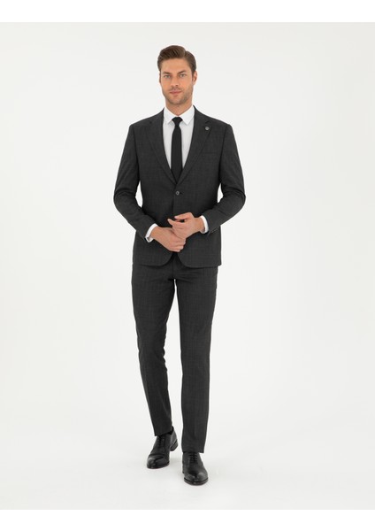 Pierre Cardin Erkek Antrasit Slim Fit Takım Elbise 50292216-VR006