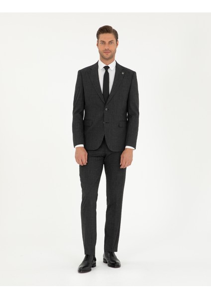 Pierre Cardin Erkek Antrasit Slim Fit Takım Elbise 50292216-VR006