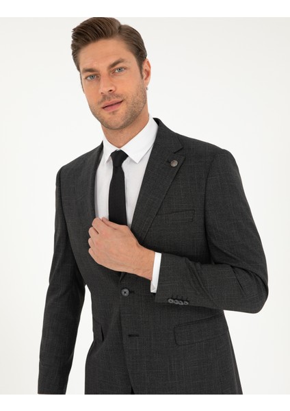 Pierre Cardin Erkek Antrasit Slim Fit Takım Elbise 50292216-VR006