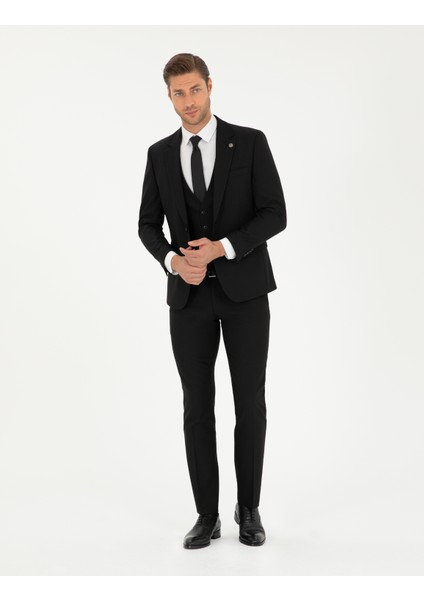 Pierre Cardin Erkek Siyah Slim Fit Takım Elbise 50296490-VR046