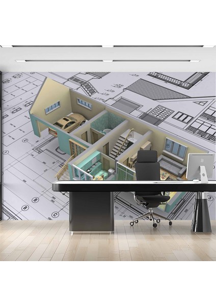 Mimari Proje Çizimi Gayrimenkul Emlak ve Gayrimenkul Duvar Kağıdı Baskı fiyatları