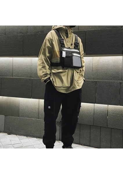 Unisex Göğüs Çanta Fonksiyonu Takım Serin Sokak Hip Hop Yelek Erkek ve Kadın Motosiklet (Yurt Dışından) fırsatları