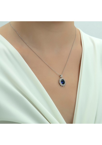 Usho Jewelry Pırlanta Modeli Şık Kolye 925 Ayar Gümüş