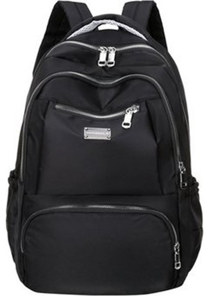 Naylon Kumaş Sırt Çantası Kadın Moda Koleji Lise Öğrenci Çantası Büyük Kapasiteli Bilgisayar Seyahat Geri (Yurt Dışından)