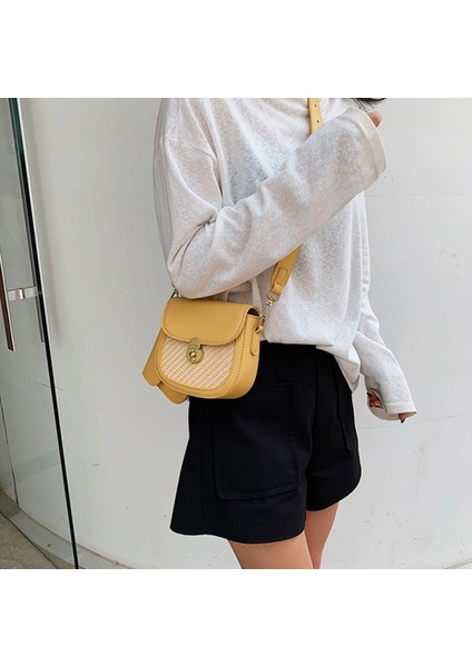 Yeni Doku Asılmış Dokuma Zincir Yaz Vahşi Eyer Omuz Çantası Kahverengi (Yurt Dışından) fırsatları