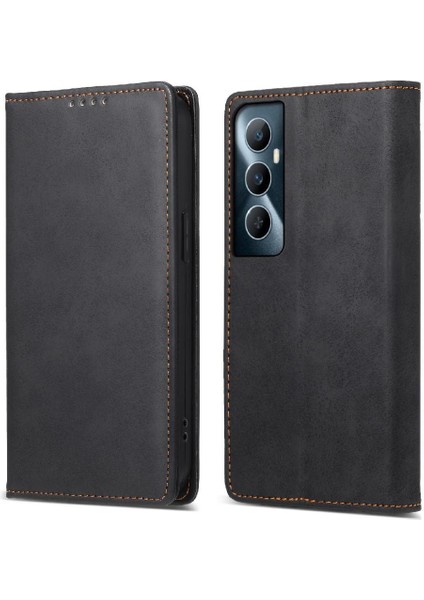 Realme C65 Kickstand Darbeye Kart Yuvası Iş Rahat Için Flip Case (Yurt Dışından)