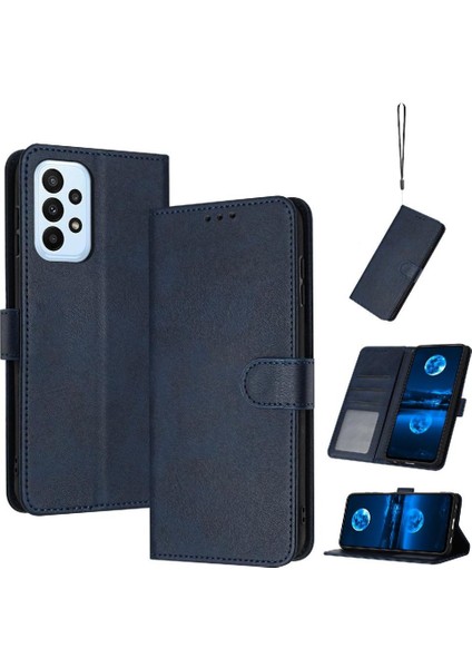 Samsung Galaxy Için Flip Case A52S 5g Kart Yuvası Saf Renk Kickstand ile (Yurt Dışından)