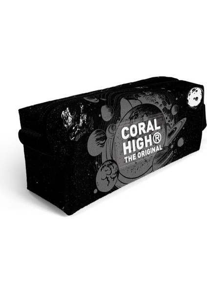 Coral High Kids Siyah Galaxy Desenli Kalem Çantası 22084